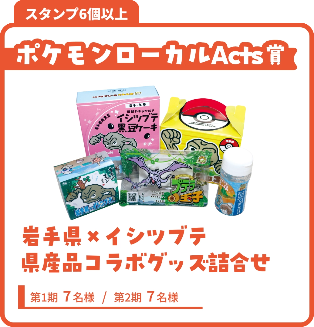 ポケモンローカルActs賞 岩手県×イシツブテ県産品コラボグッズ詰合せ